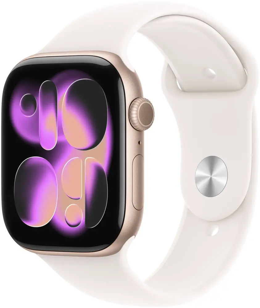 Apple Watch Series 11 GPS 42mm Rose Gold Aluminium Case with Light Blush Sport Band - S/M (MEU04RK/A)