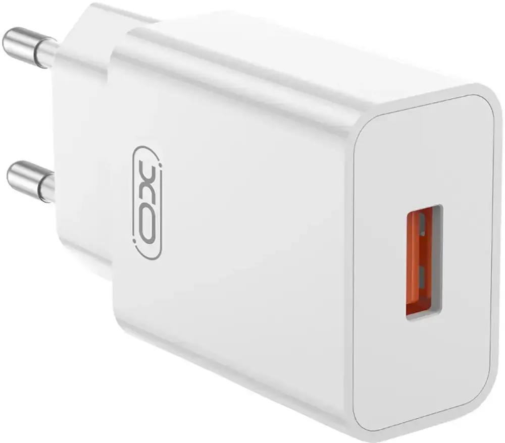 Мережевий зарядний пристрій XO 18W USB-A (L127.white) бiлий